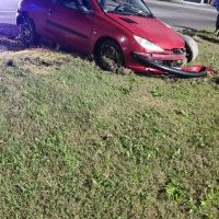Borracho chocó en la rotonda de Favaloro con 1.61 g/l de alcohol en sangre