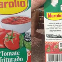 ANMAT retira lote de tomate triturado de Marolio por posible presencia de parásitos