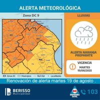 AHORA ALERTA NARANJA POR LAS LLUVIAS Y EL VIENTO