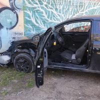 Fuerte accidente dejo un peatón herido