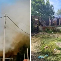 Un Voraz Incendio Devoró una Vivienda en Calle 155, Destruyendo el 80% de la Estructura