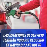 LAS ESTACIONES DE SERVICIO DE LA REGIÓN TENDRÁN HORARIO ESPECIAL DURANTE LAS FIESTAS
