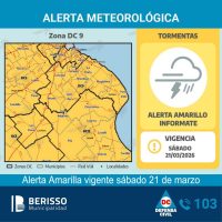 Alerta amarilla por vientos intensos: ráfagas podrían alcanzar los 65 km/h