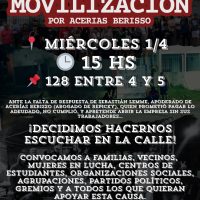 Acería Berisso: LA LUCHA SIGUE