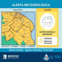 ALERTA: lluvias de fuerte intensidad para este miércoles