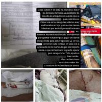 Familia de la región pide ayuda para operar a joven tras grave accidente