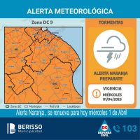 ALERTA NARANJA POR TORMENTAS