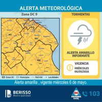 LA REGIÓN EN ALERTA AMARILLA POR FUERTES TORMENTAS Y RÁFAGAS DE VIENTO
