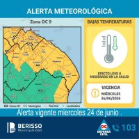 ALERTA POR BAJAS TEMPERATURAS