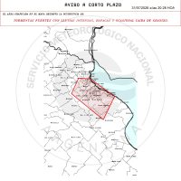 ALERTA METEOROLÓGICA EN LA REGIÓN A CORTO PLAZO